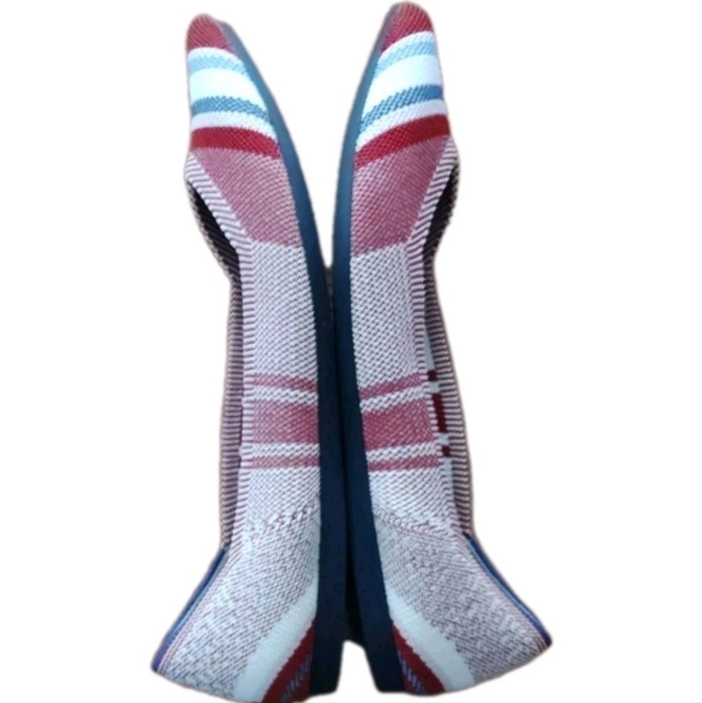Rothys WomenThePoints Flats Limited RWB Stripes Shoes W7.5 #Memorialday Fit - Picture 5 of 8